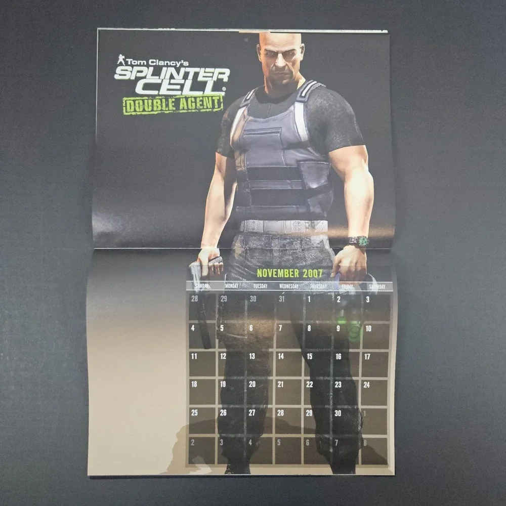2006/2007/2008 Tom Clancy's Splinter Cell Double‎ Agent Video Game Wall Calendar